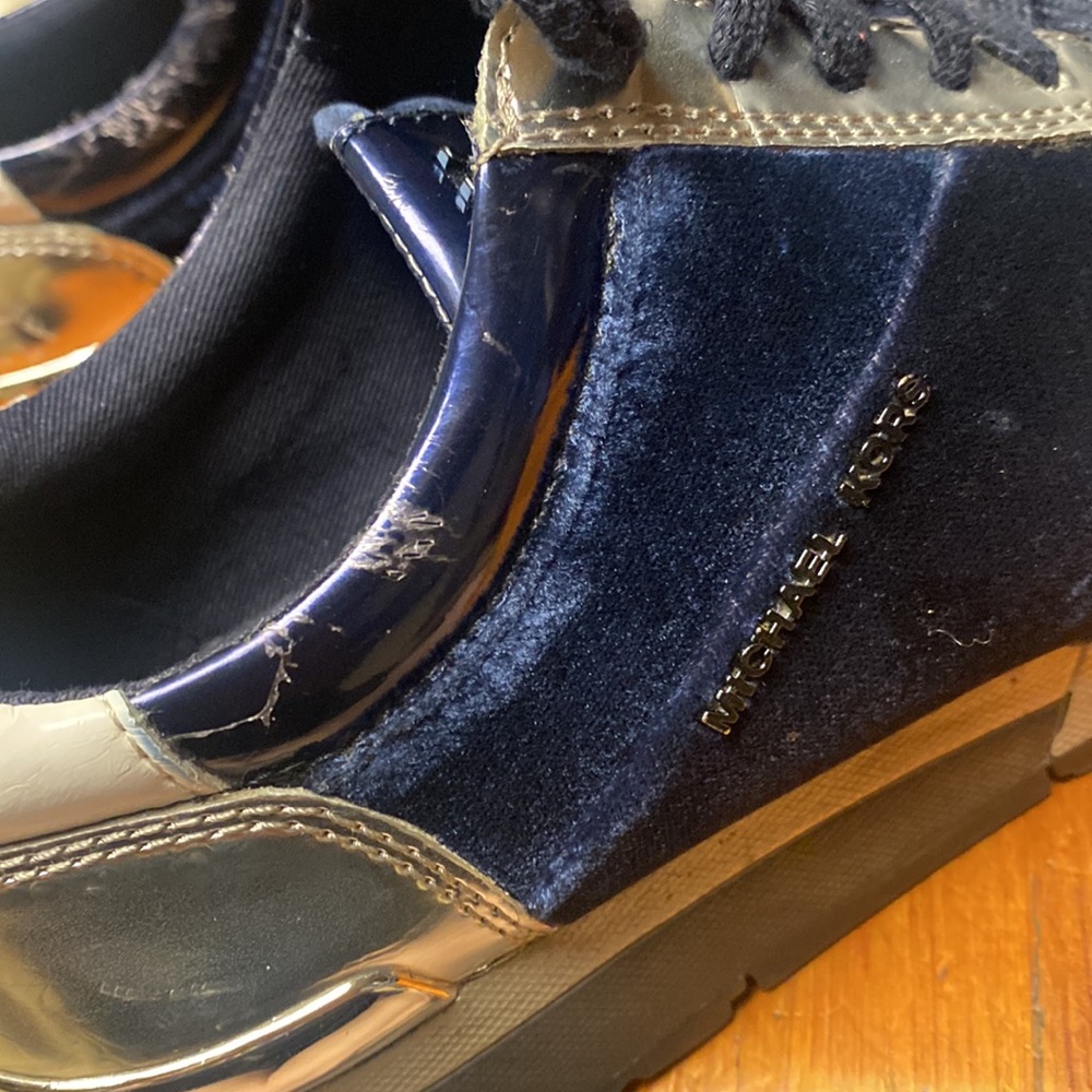 Michael Kors Navy and Silver Sneakers - Picture 5 of 6